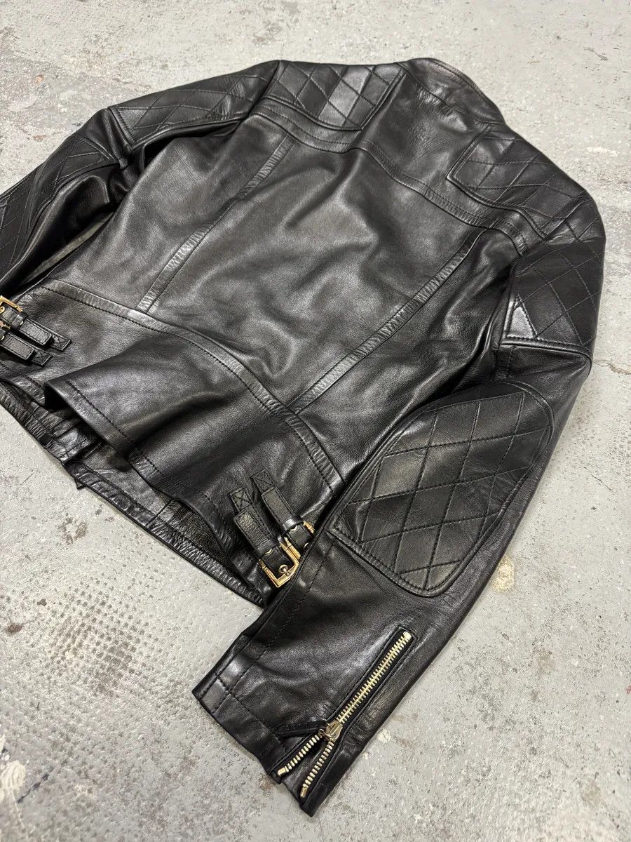 Gucci 2000s Gucci Asymmetrical Black Leather Jacket Size S / US 4 / IT 40 - 5 Thumbnail