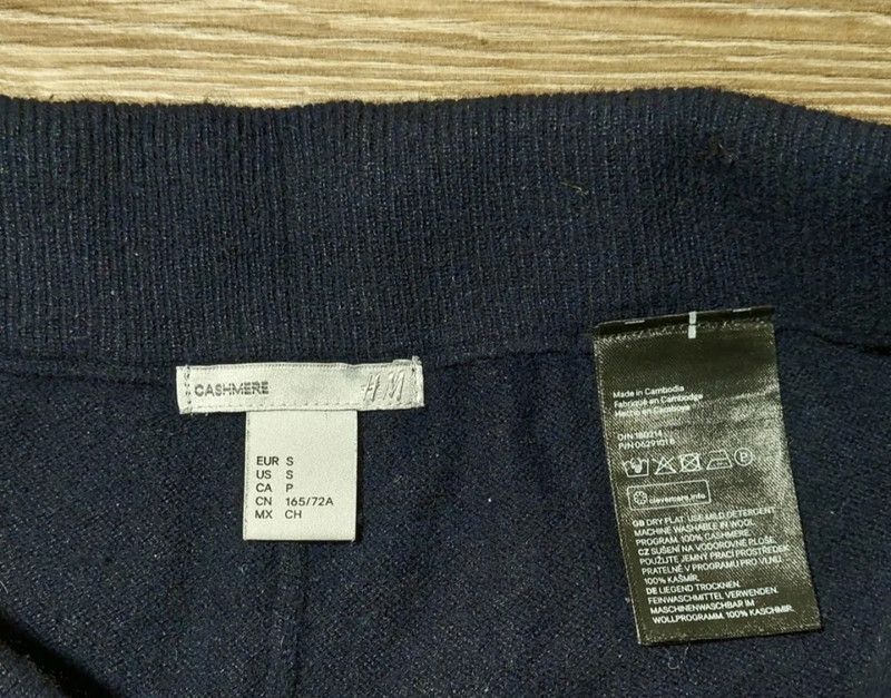 H&M 100% cashmere pants navy luxury soft classy unique Size 30" / US 8 / IT 44 - 3 Thumbnail
