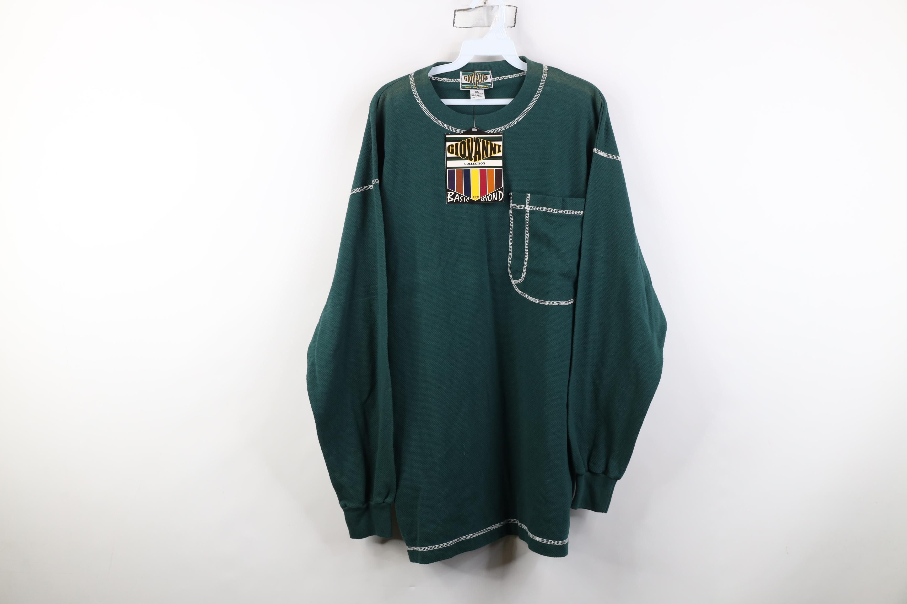 Vintage Deadstock Vintage 90s Streetwear Knit Long Sleeve T-Shirt Size US XL / EU 56 / 4 - 1 Thumbnail