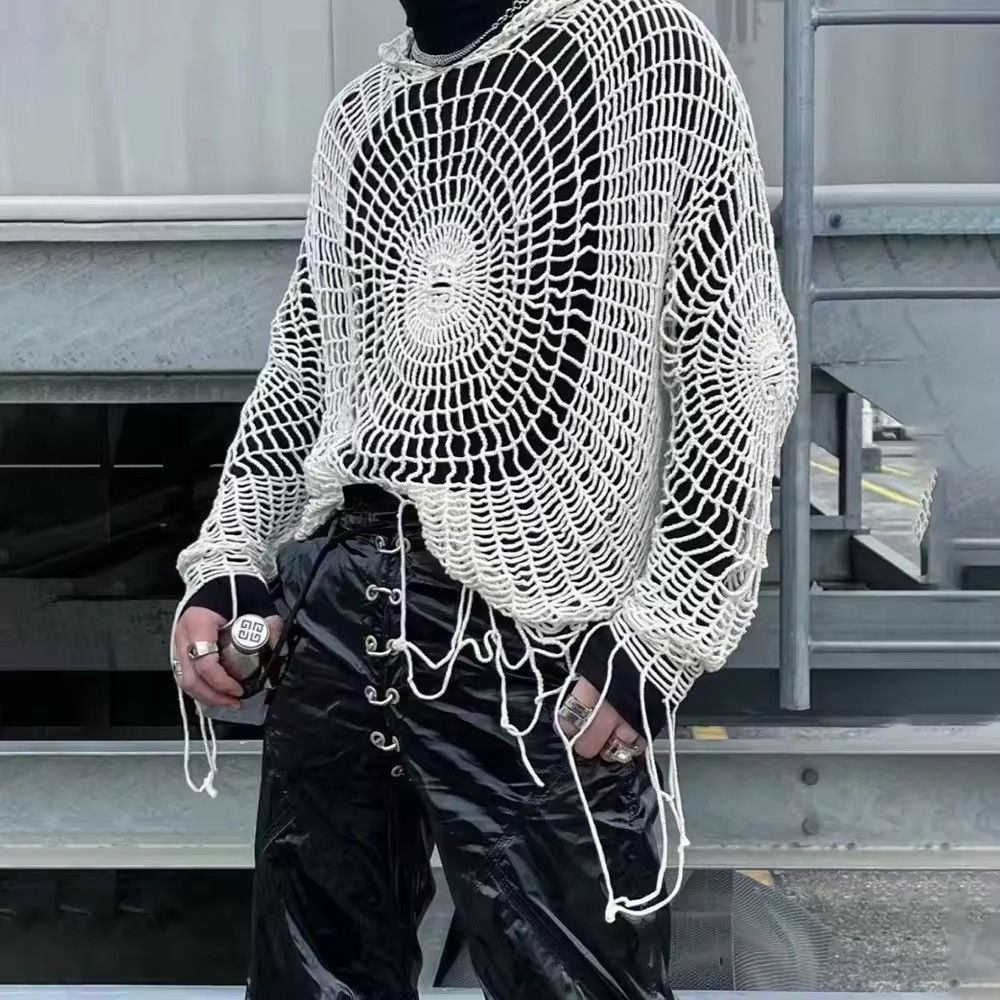 Other Knitted web hoodie net sweatshirt Size US M / EU 48-50 / 2 - 4 Thumbnail