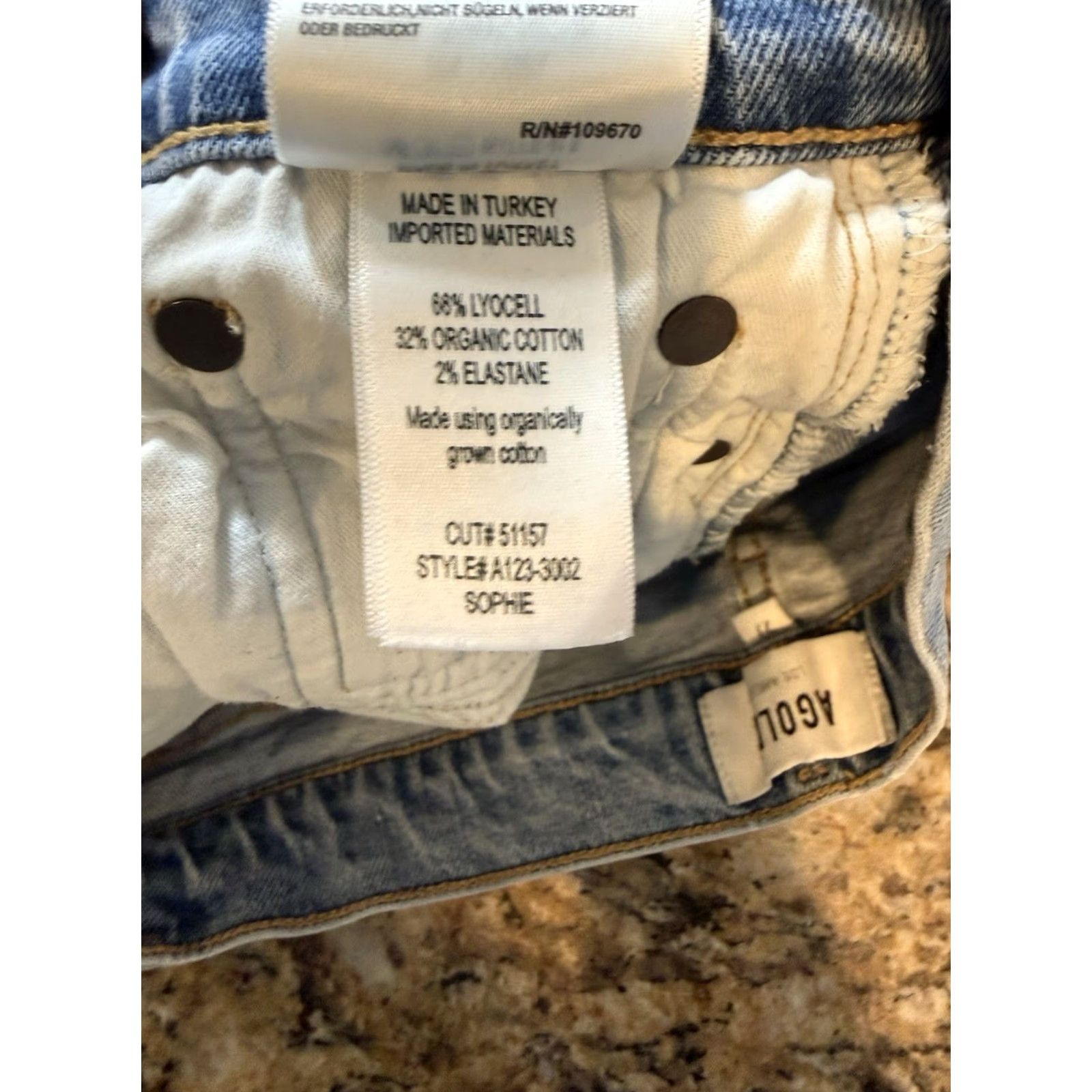 Agolde VINTAGE AGOLDE Sophie classic distressed knee skinny jeans light blue wash sz 27 Womens Jeans 27 blue distressed Size 27" / US 4 / IT 40 - 3 Thumbnail
