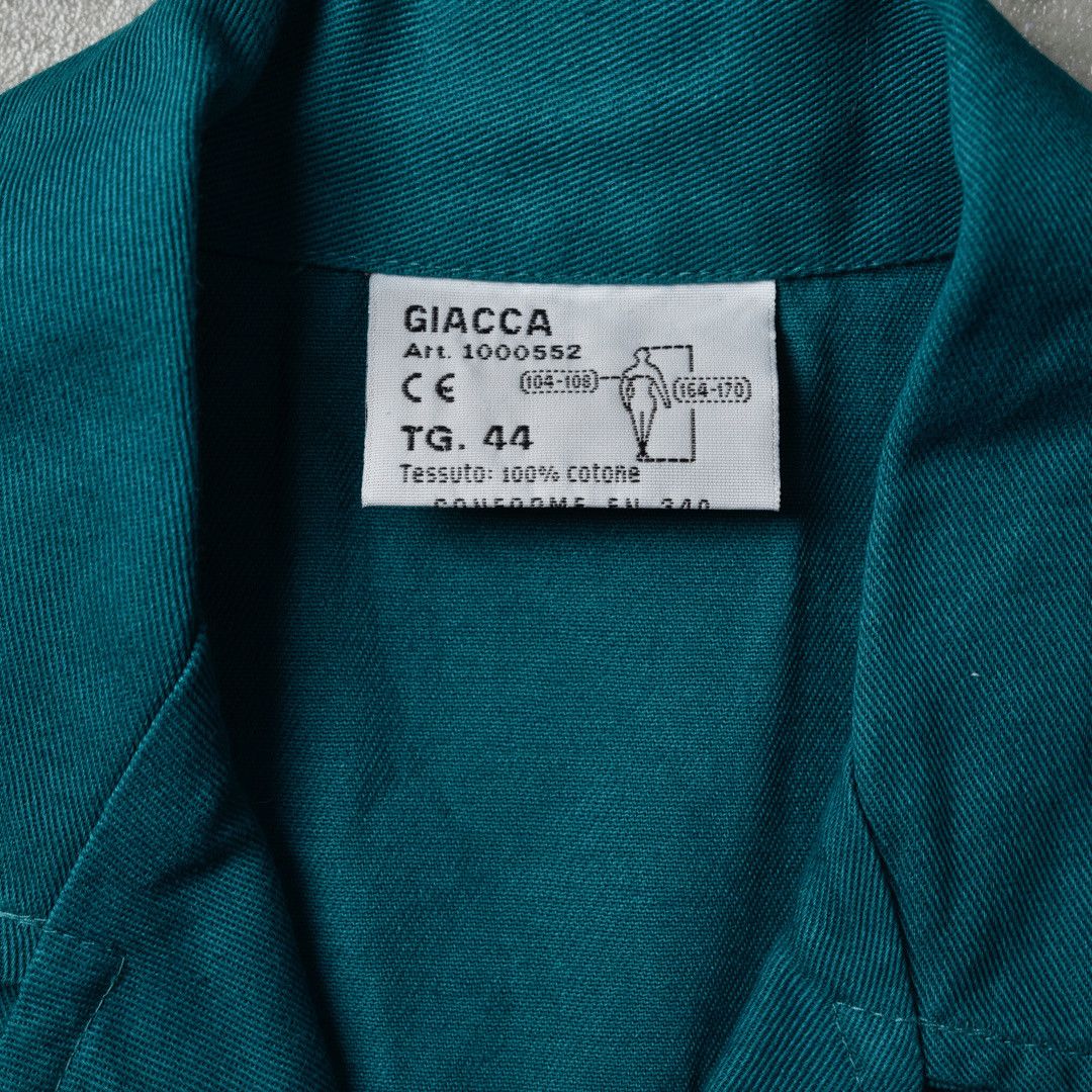 Vintage MENS CHORE JACKET FRENCH WORKER BLEU DE TRAVAIL GREEN Size US S / EU 44-46 / 1 - 2 Thumbnail