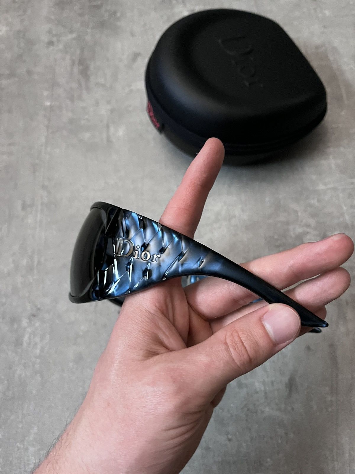 Dior Dior Logo Ribbon Oversized Sunglasses blue Size ONE SIZE - 6 Thumbnail