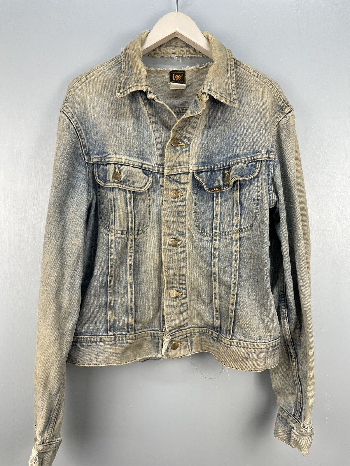 Lee × Vintage Vintage Lee tracker denim jacket distressed Size US L / EU 52-54 / 3 - 2 Thumbnail