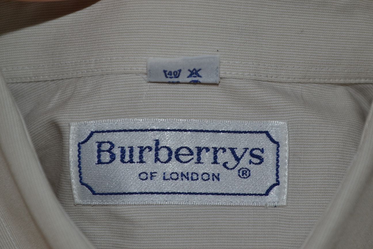 Burberry × Burberry Prorsum × Vintage Vintage Burberrys Made in France Shirt 38-15 / S Size US S / EU 44-46 / 1 - 6 Thumbnail