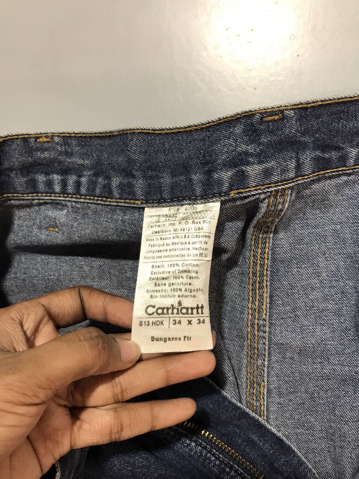 Carhartt Vintage Carhartt B13 HDK carpenter workwear denim Size US 34 / EU 50 - 6 Thumbnail