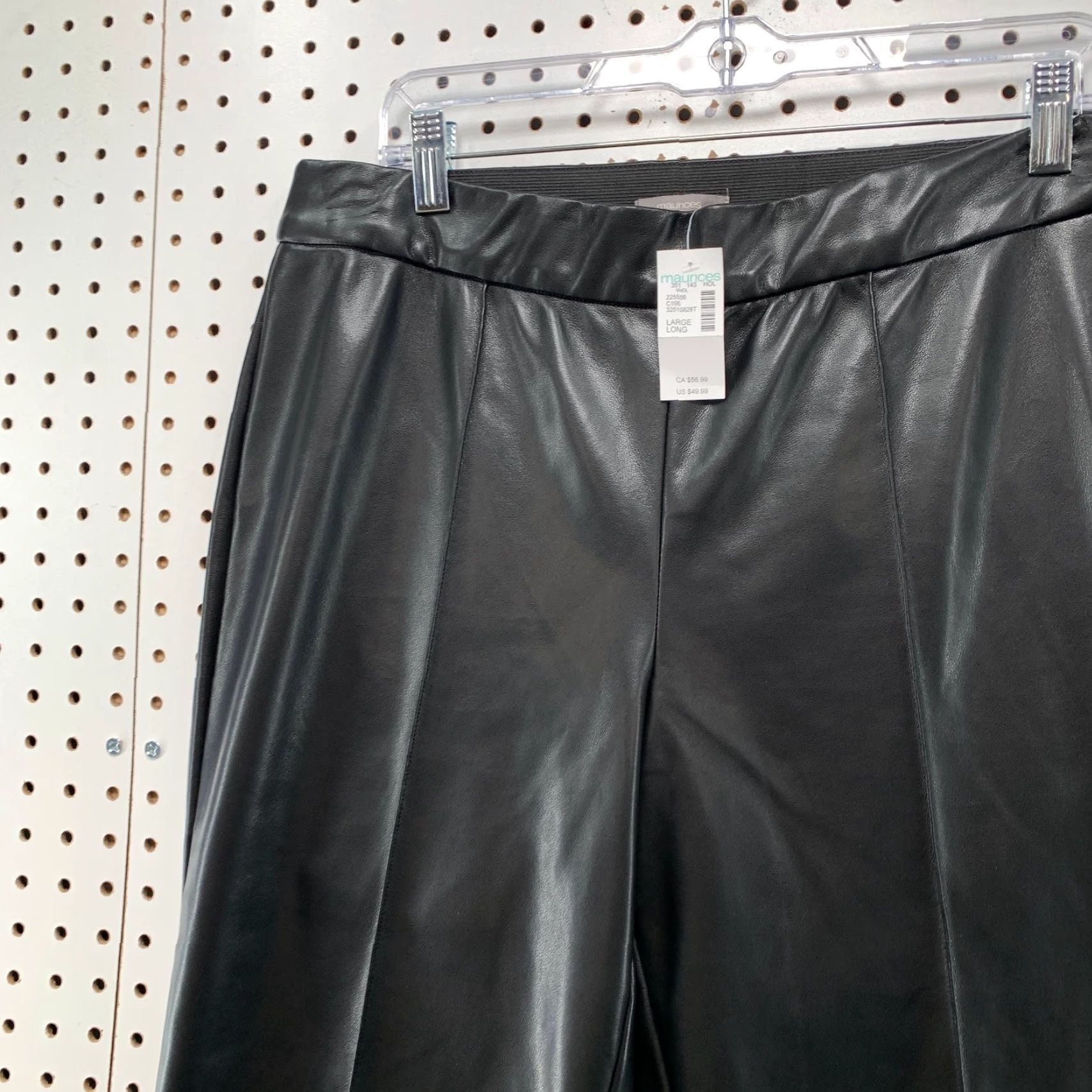 Vintage NEW Maurices Pants Womens Large Long Pull On Elastic Faux Leather Flared 33x33.5 White Size 36" / US 14 / IT 50 - 7 Thumbnail