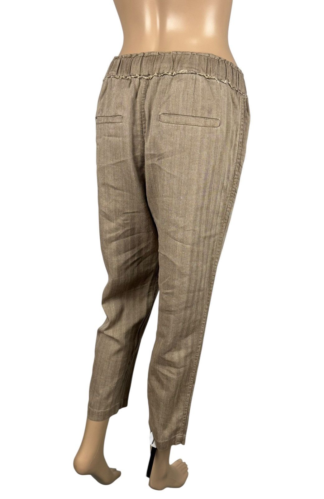 Brunello Cucinelli Brunello Cucinelli Herringbone Crop Trousers Linen-Cotton Size 26" / US 2 / IT 38 - 9 Thumbnail