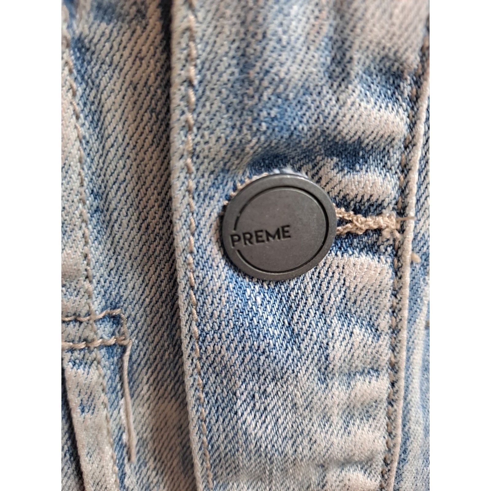 Other PREME Distressed Denim Trucker Jacket Rips Faded Blue Mens S Size US S / EU 44-46 / 1 - 5 Thumbnail