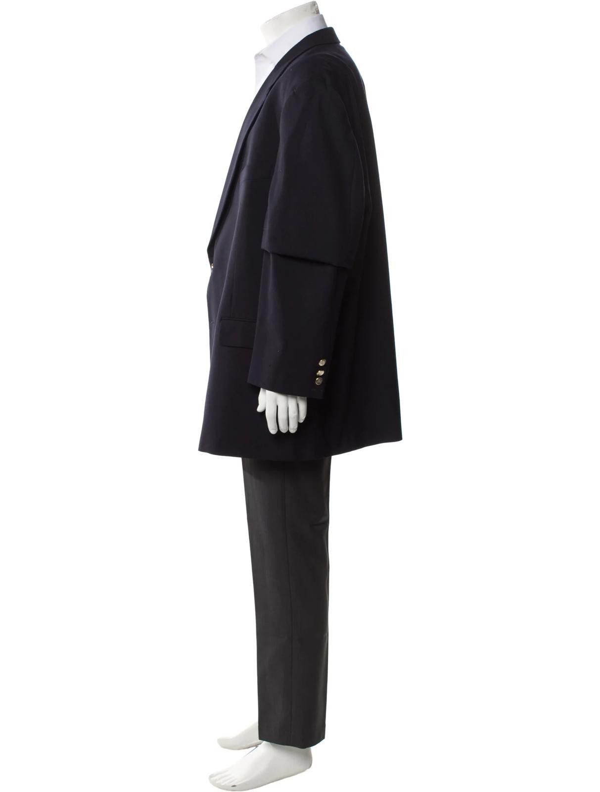 Burberry Burberry London Wool Dark Blue Blazer Size: XL | US42, IT52 Size 42L - 2 Thumbnail