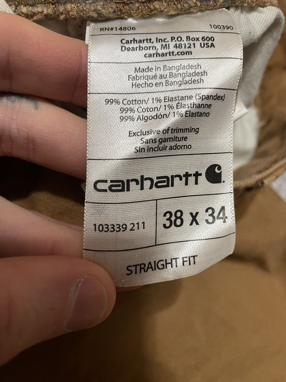 Carhartt Vintage Carhartt Carpenter Distressed Work Pants 38/34 Size US 38 / EU 54 - 25 Thumbnail