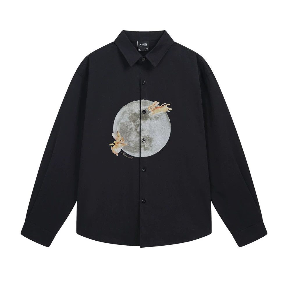 Vintage Retro men's loose casual animal print long-sleeved shirt Size US M / EU 48-50 / 2 - 1 Thumbnail