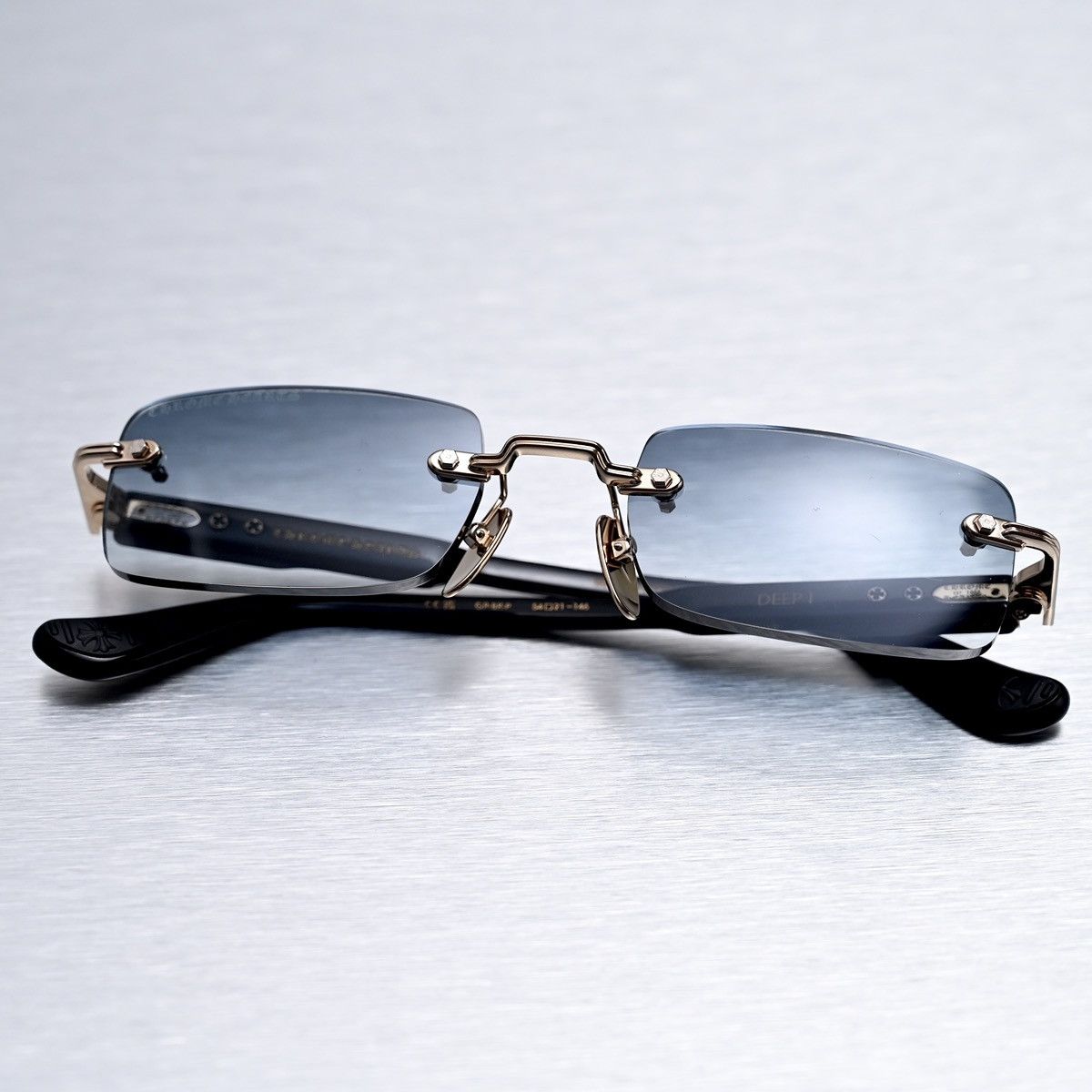 Chrome Hearts CHROME HEARTS DEEP I GP BLACK PLASITC SUNGLASSES Size ONE SIZE - 6 Thumbnail
