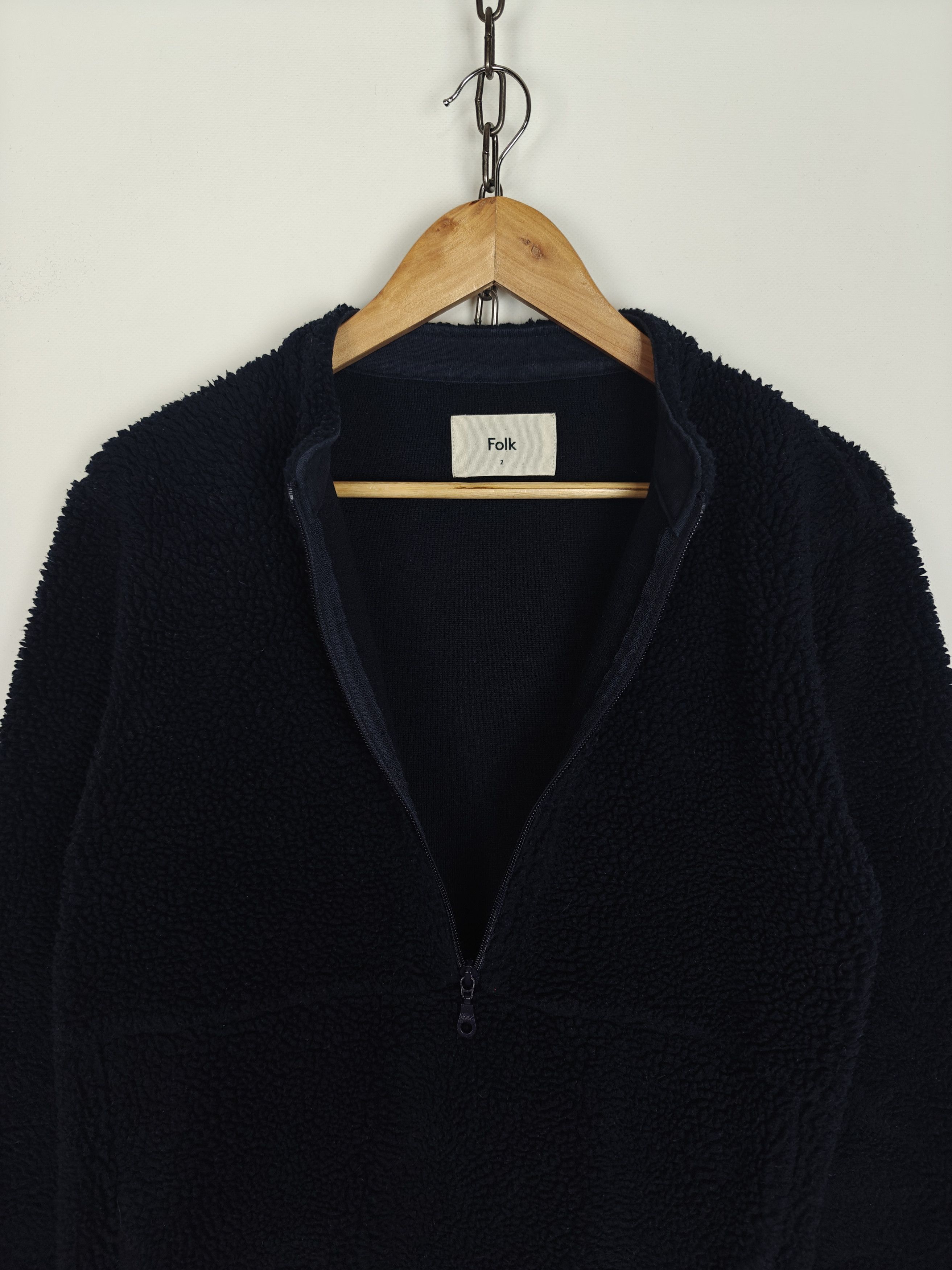 Folk Folk Fleece Jacket Half Zip Pullover Sherpa Blue size 2 (S) Size US S / EU 44-46 / 1 - 7 Thumbnail