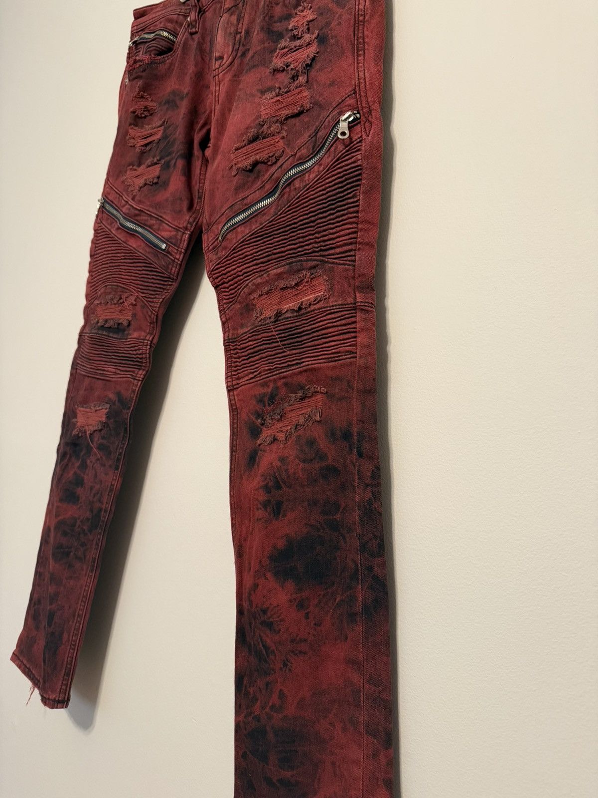 Rock Revival Men’s Rock Revival Moto Jeans-Red Size US 32 / EU 48 - 3 Thumbnail