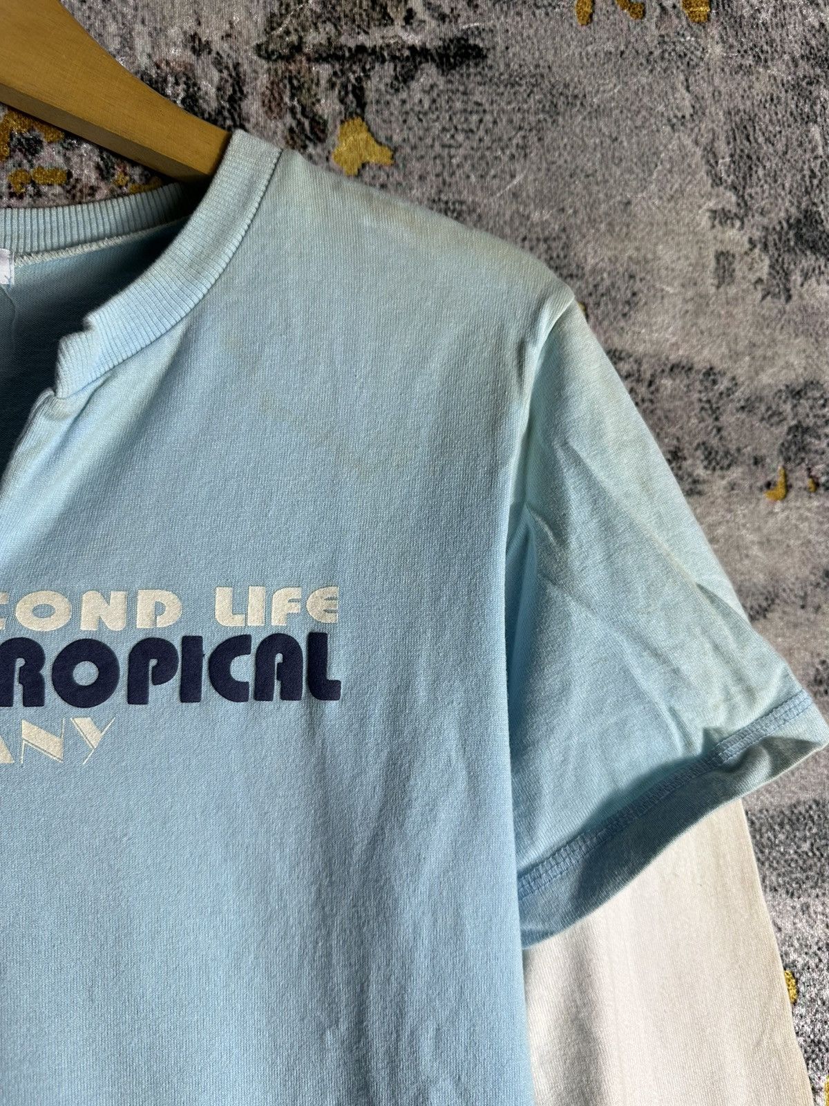 Beauty Beast 90s SICK TRASHED THE FUNNY HAWAIIAN DOUBLE LAYER IFSIX STYLE Size US M / EU 48-50 / 2 - 5 Thumbnail