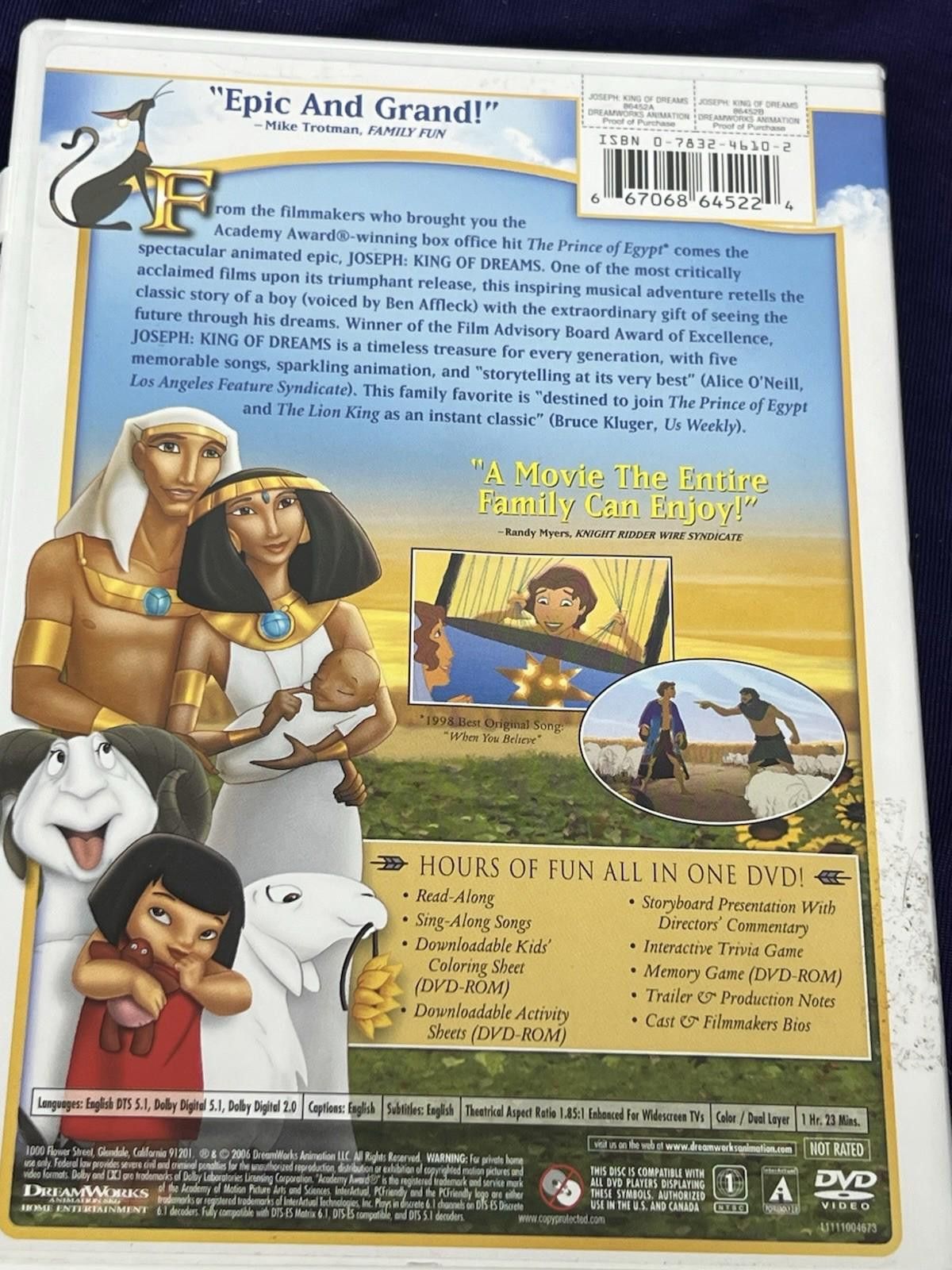 Other Joseph King of Dreams DVD Very Good Judith Light,Steven Size ONE SIZE - 9 Thumbnail