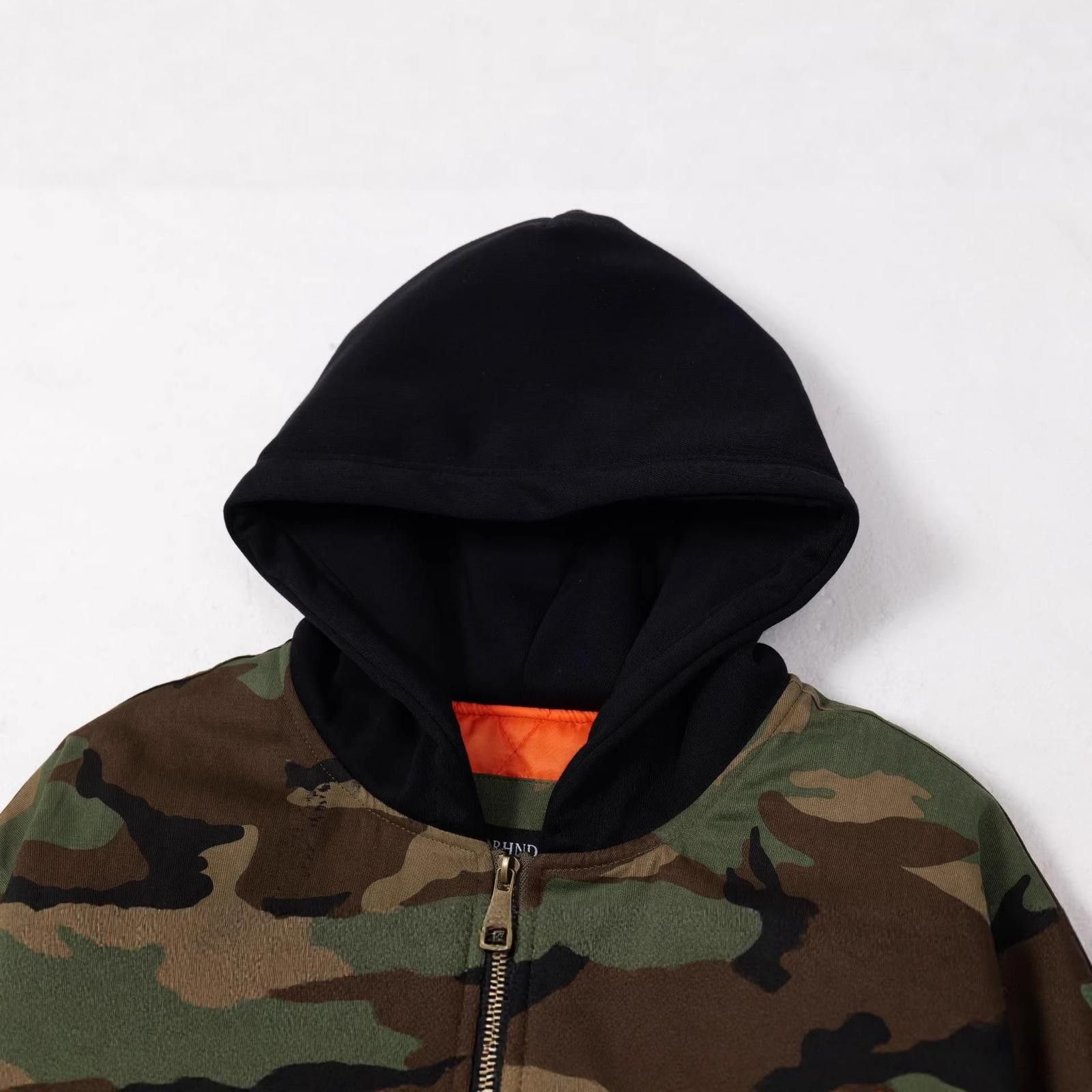 Other Camo Hooded Bomber Jacket | Cotton-Padded Street Size US L / EU 52-54 / 3 - 3 Thumbnail