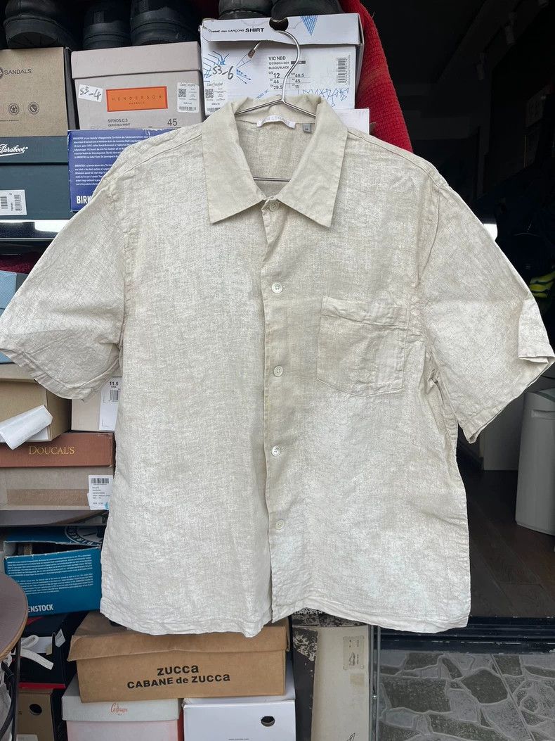 Our Legacy Our LegacyShort-sleeved cotton-linen shirt Size US S / EU 44-46 / 1 - 1 Thumbnail