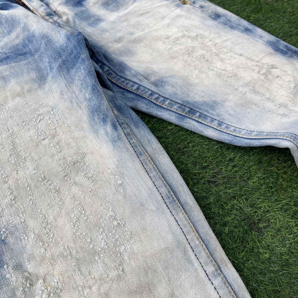 If Six Was Nine × Japanese Brand HOTCHKISS DENIM FLARED DISTRESSED JEANS Size US 28 / EU 44 - 7 Thumbnail