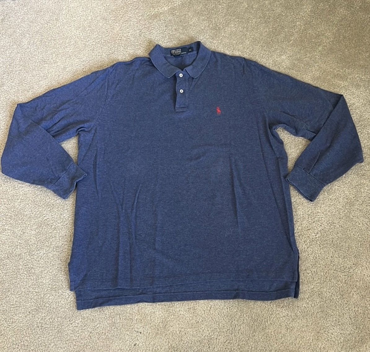 Polo Ralph Lauren Polo Ralph Lauren Blue Polo Long Sleeve Shirt Size US XL / EU 56 / 4 - 1 Thumbnail