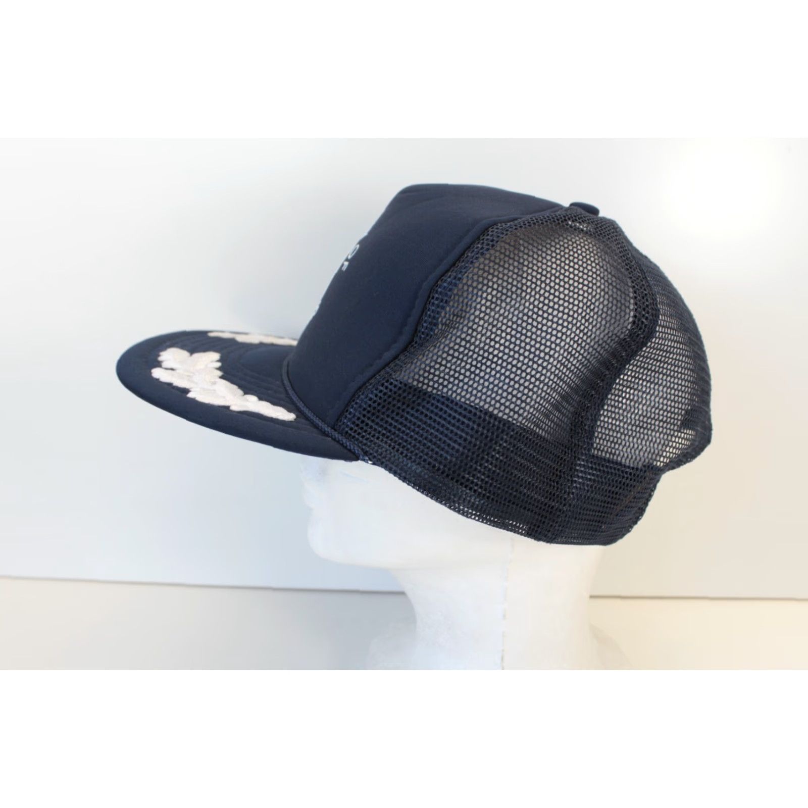 Champion VINTAGE General Mills Trucker Hat Navy Blue White Laurels Size ONE SIZE - 4 Thumbnail