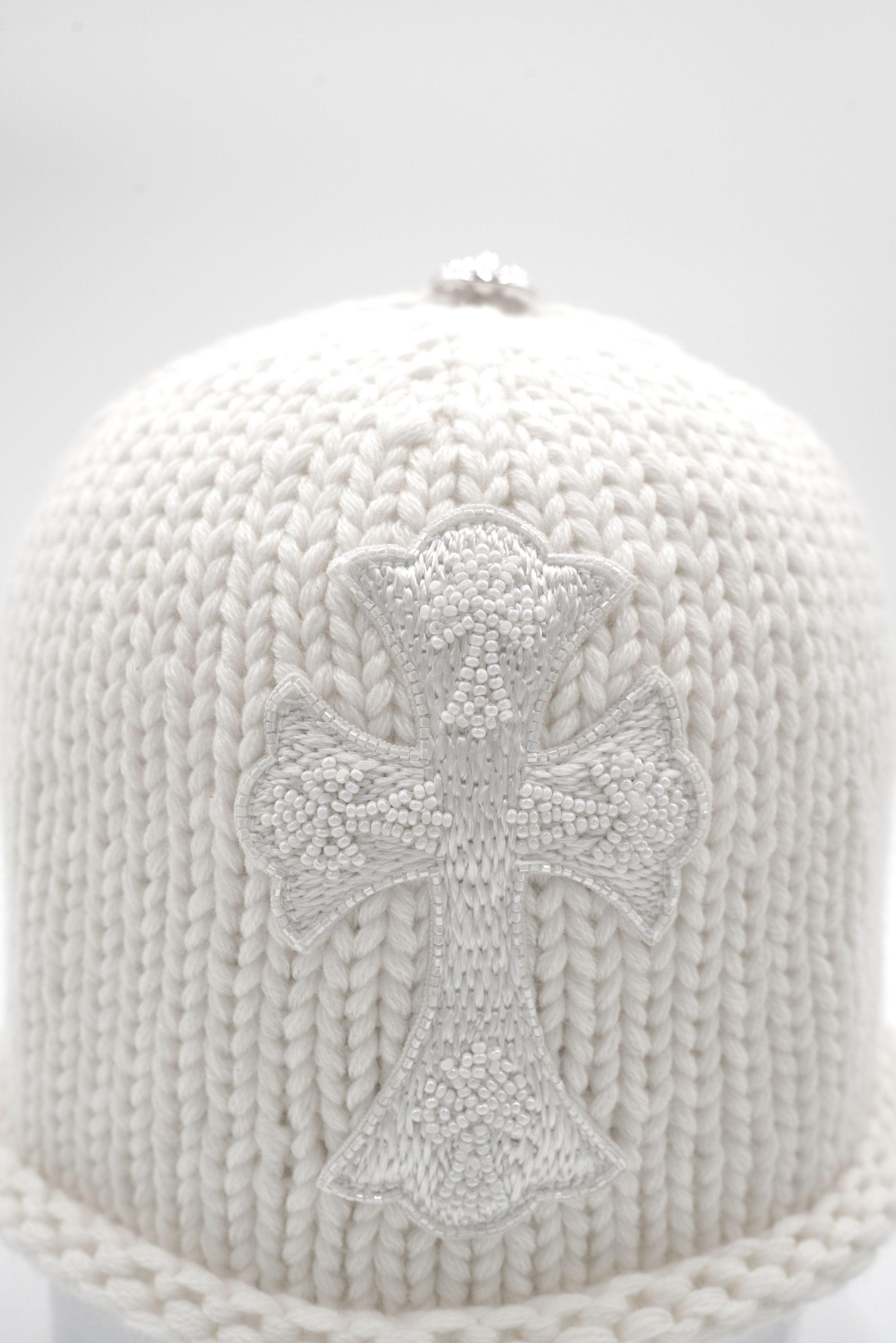 Chrome Hearts Chrome Hearts Cashmere Beaded Cross Beanie Size ONE SIZE - 3 Thumbnail