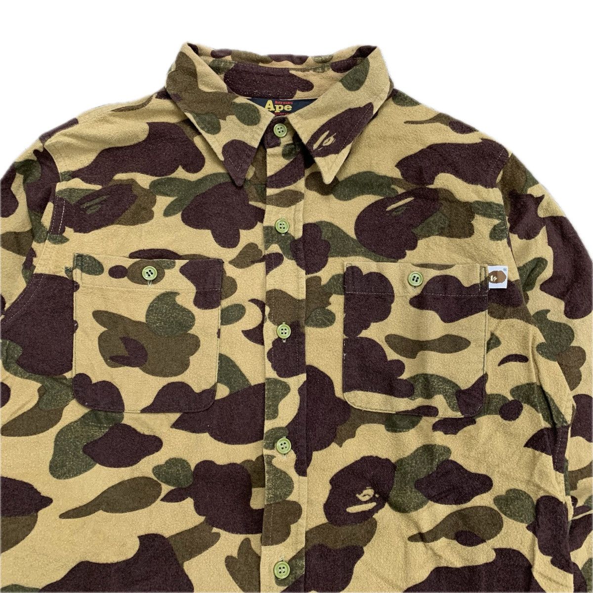 Bape × Vintage Vintage A Bathing Ape Iconic Camouflage Flanel Shirt Size US M / EU 48-50 / 2 - 2 Thumbnail
