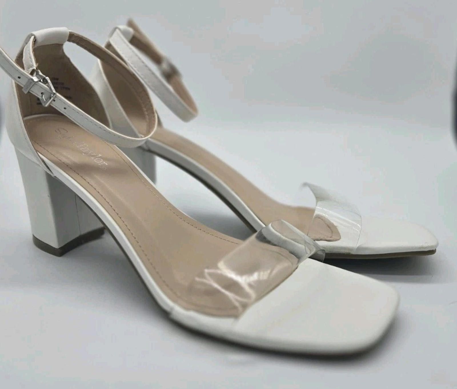 Other Sophia Taylor White Heels Clear Open Toe Style Lynn Sz 10 M Size US 10 / IT 40 - 3 Thumbnail