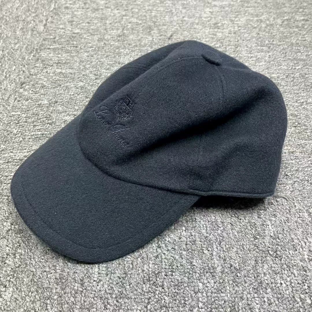Loro Piana Loro Piana Navy Blue Cap with Embroidery Size ONE SIZE - 2 Thumbnail