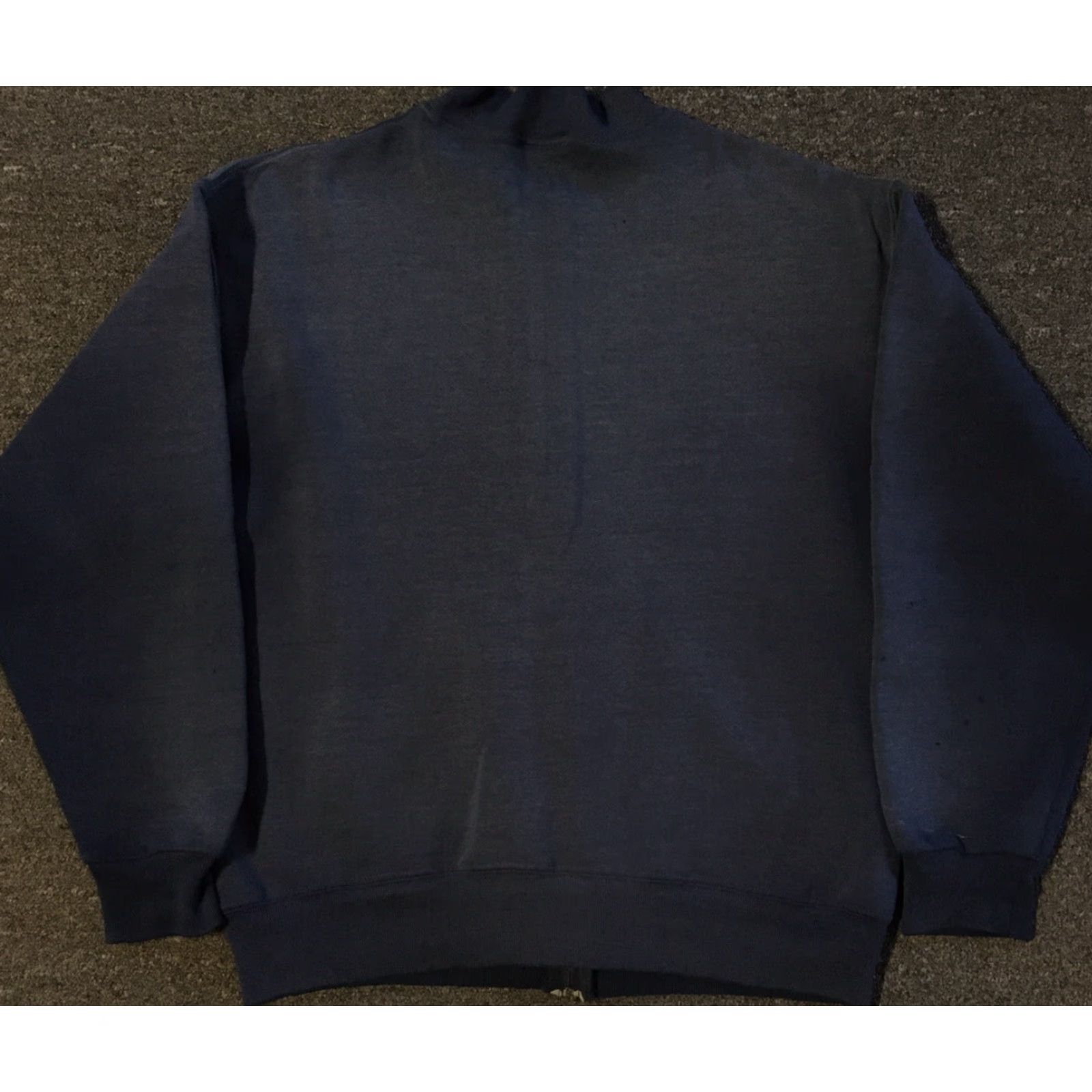 Russell Athletic VINTAGE Russell Athletic Hoodie M Navy Blue Distressed Cardigan Zip Up Sweatshirt 90s Punk Rock Urban USA Mens Size US M / EU 48-50 / 2 - 2 Thumbnail