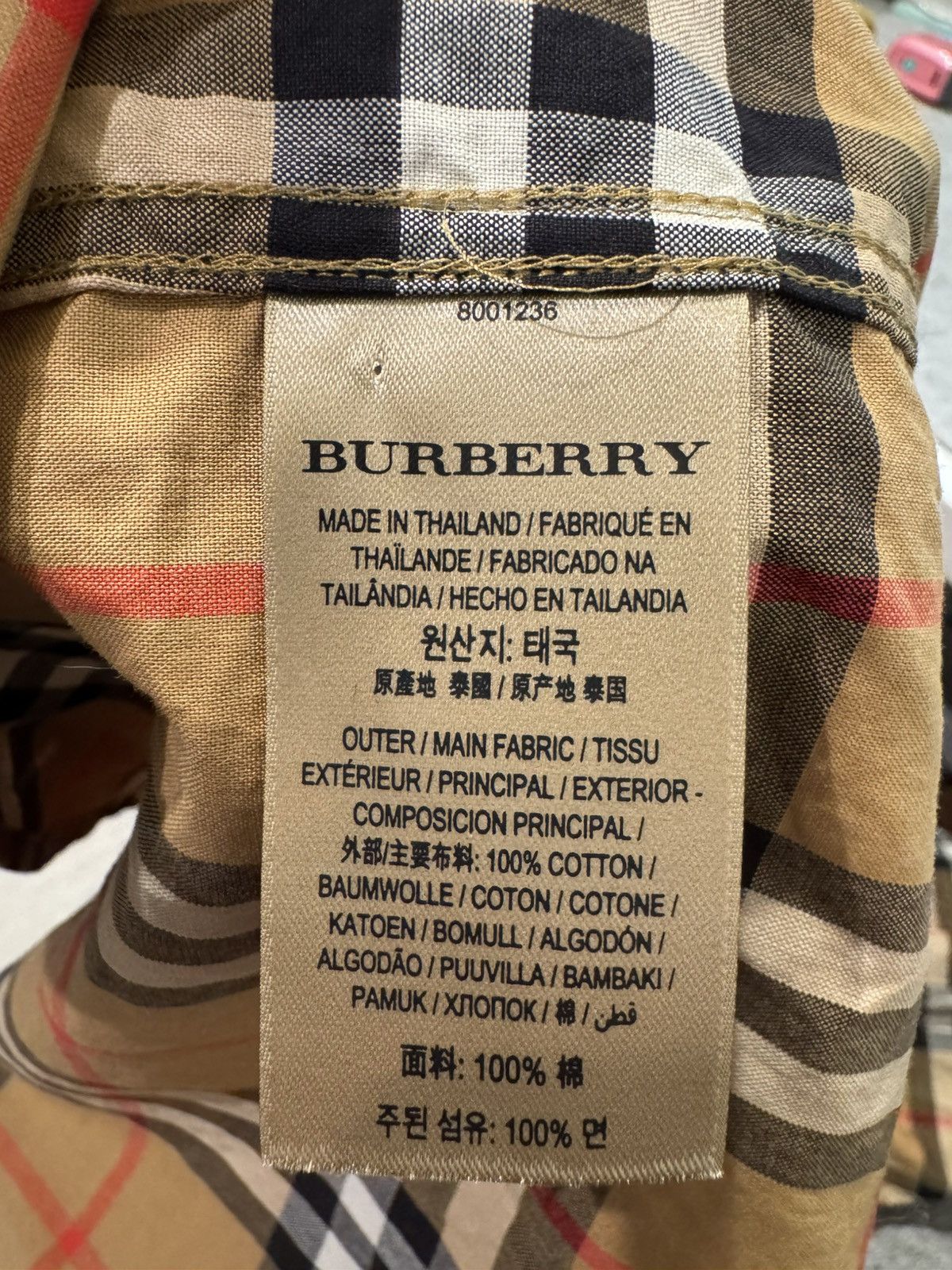 Burberry Burberry Check Cotton Shirt Classic Archive Beige Medium Size US M / EU 48-50 / 2 - 7 Thumbnail