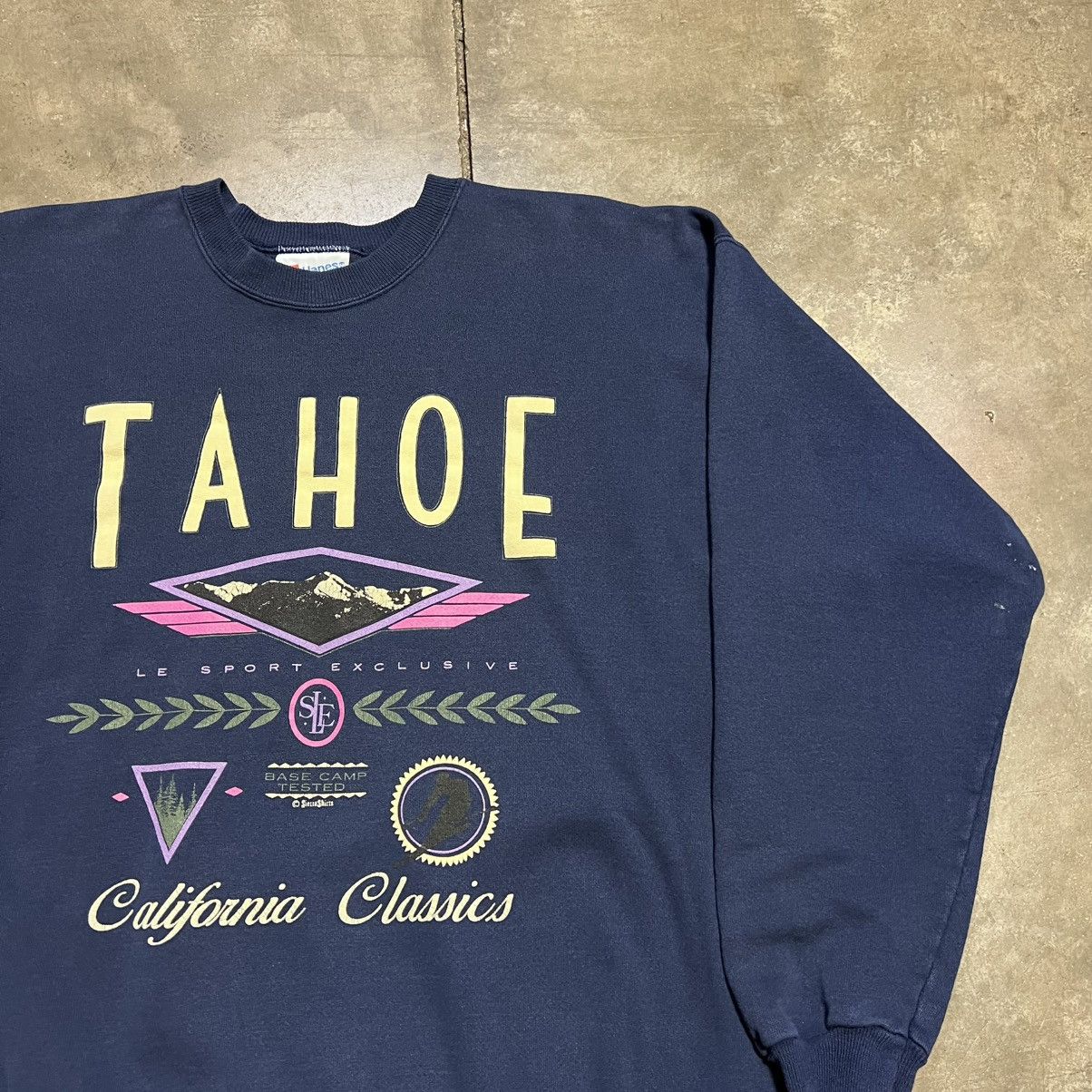 Hanes Vintage Lake Tahoe Ski Sweatshirt Crewneck 90s Heavyweight Size US L / EU 52-54 / 3 - 3 Thumbnail