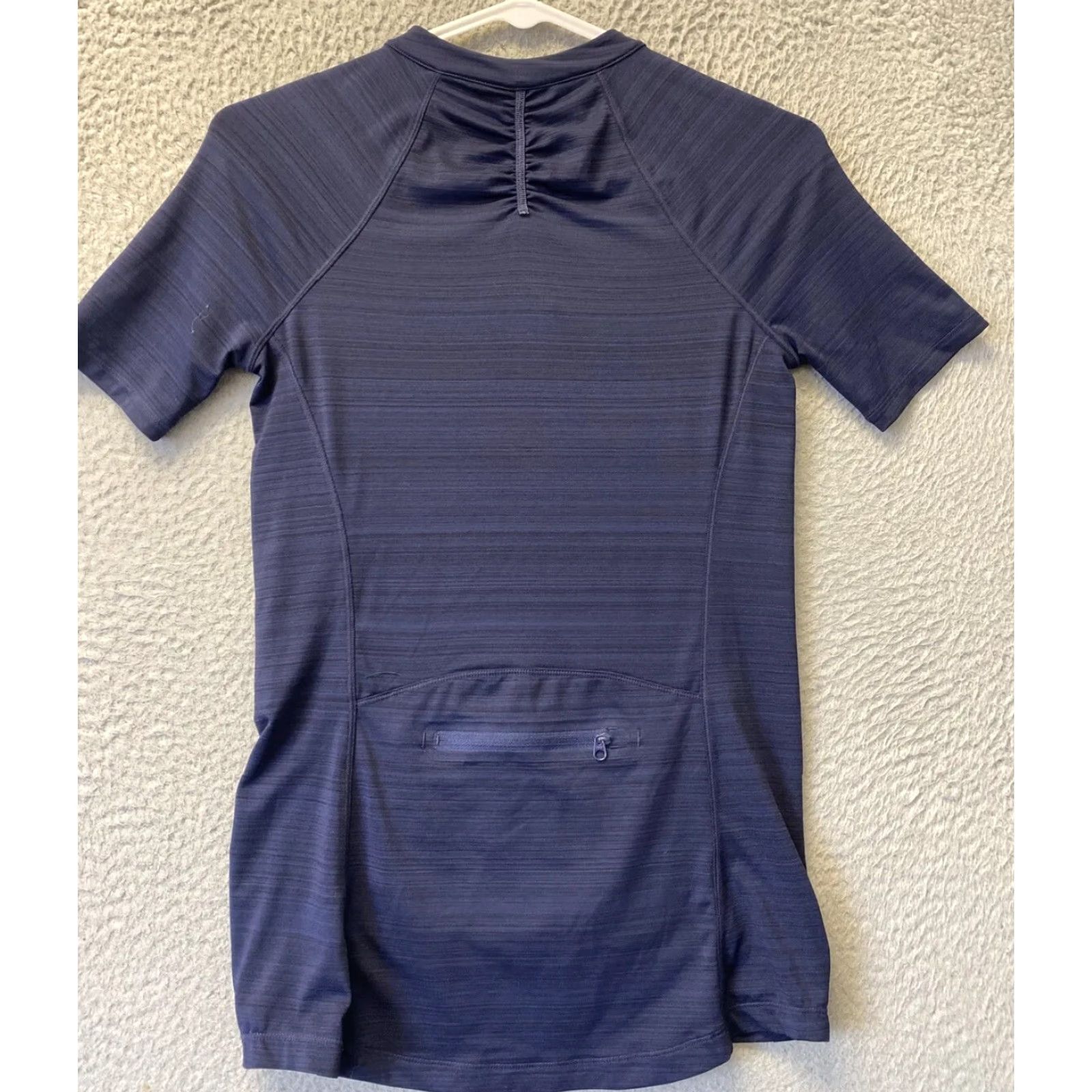 Athleta Athleta Shirt Women XS Navy Jet Stripe Track Pullover Activewear Size XS / US 0-2 / IT 36-38 - 6 Thumbnail