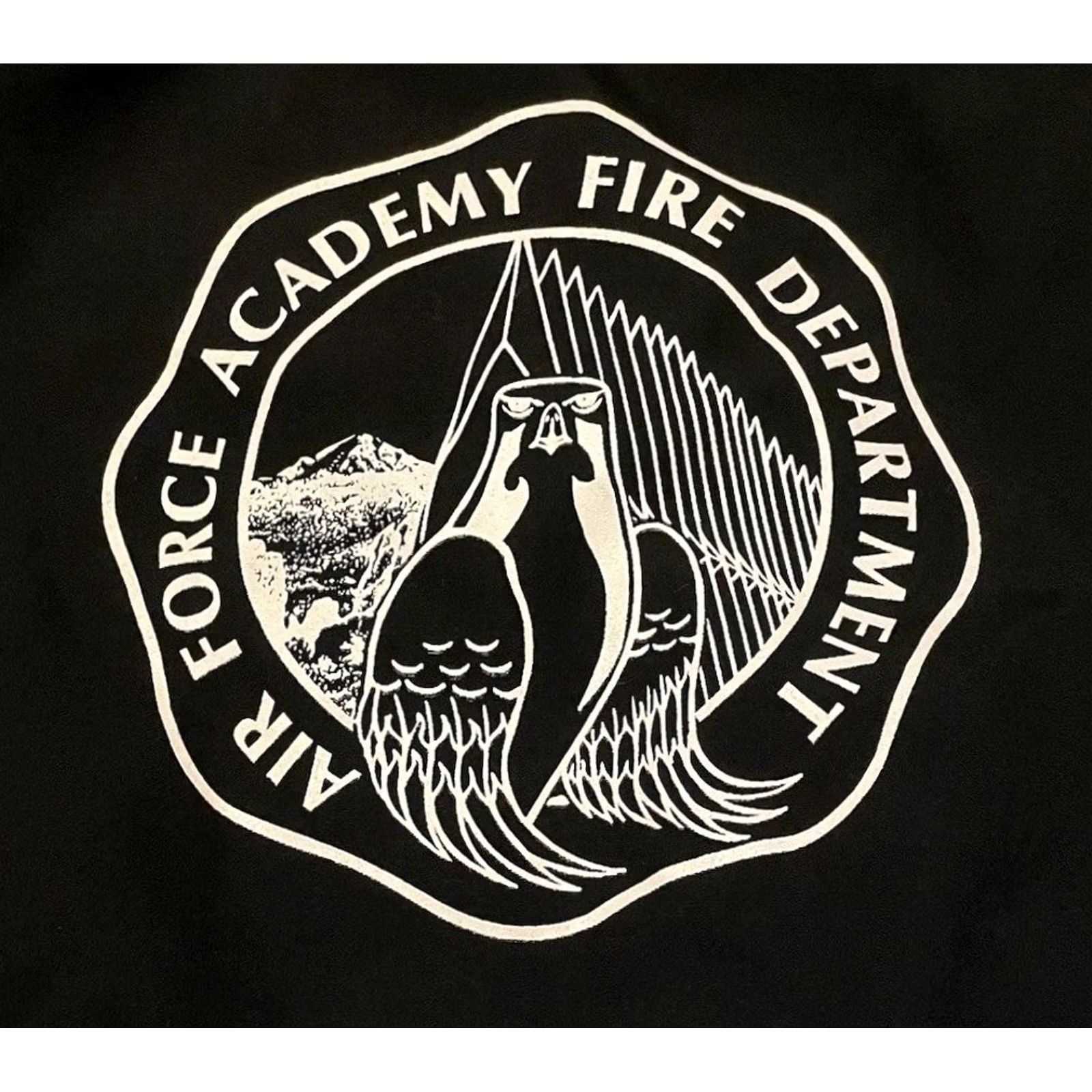 Vintage VINTAGE Air Force Academy Fire Dept Jacket Men S Black 80s 70s 90s Grunge College Bomber Jacket US Army Usmc Navy USA Military Track & Field Size US S / EU 44-46 / 1 - 3 Thumbnail