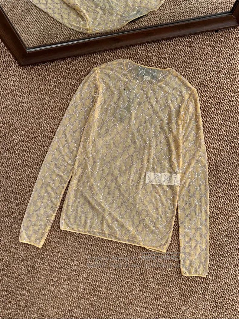 Gucci Gucci Double G crystal tulle round neck long sleeves Size XXS / US 00 / IT 34 - 2 Thumbnail
