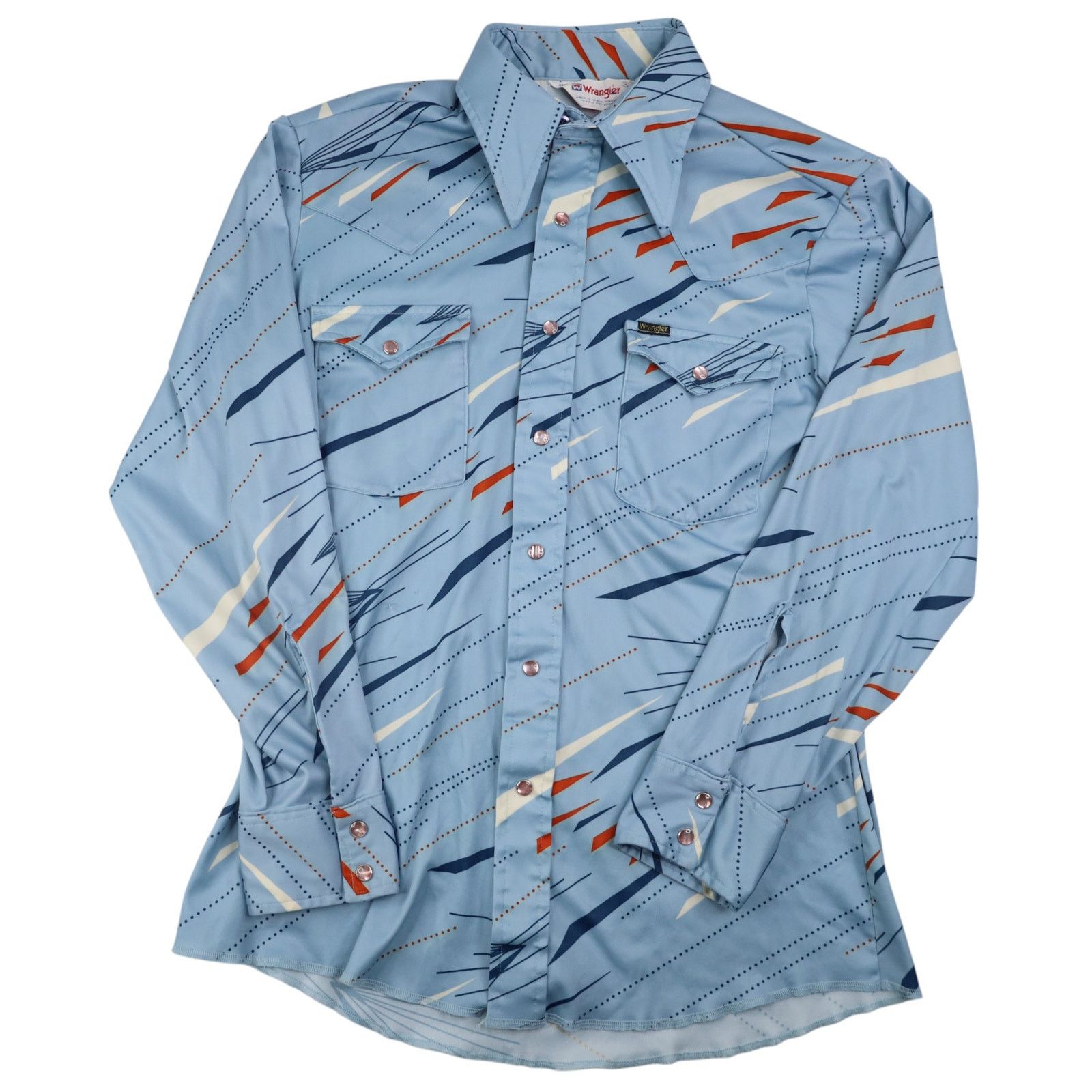 Vintage × Wrangler Vintage Wrangler MCM Design Polyester Pearl Snap Shirt Size US M / EU 48-50 / 2 - 1 Thumbnail