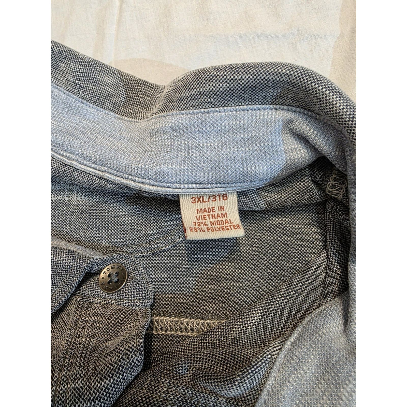 Tommy Bahama Tommy Bahama Men's Size 3XL 3 Button Dark Grey Golf Shirt Size US XXL / EU 58 / 5 - 3 Thumbnail