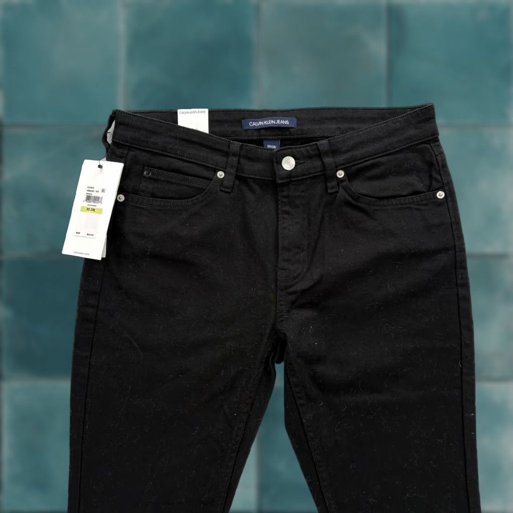 Vintage Calvin Klein Jeans CKJ 011 Skinny Jeans Mens 30x27 Infinite Black Stretch Denim Jeans Size US 30 / EU 46 - 1 Thumbnail