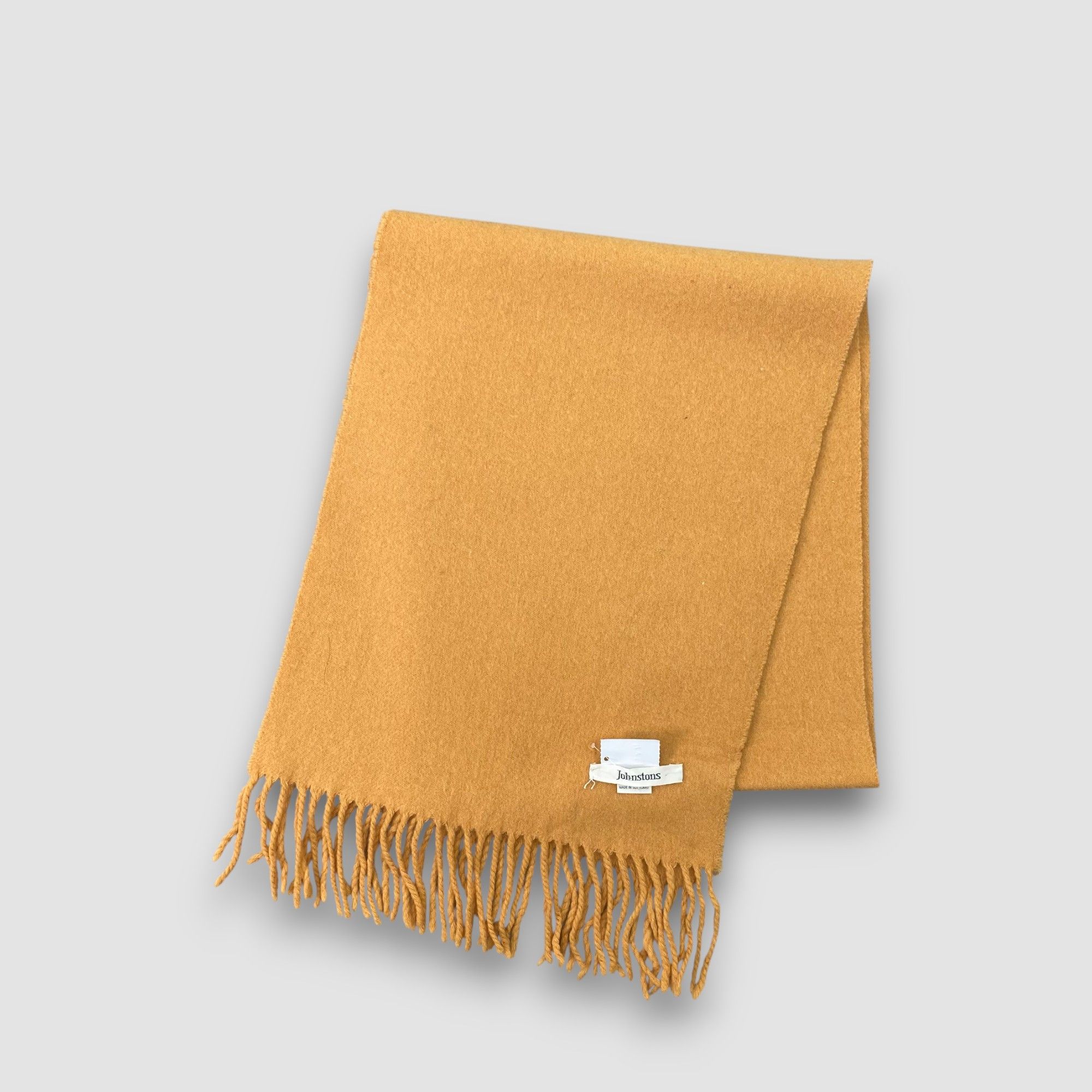 Johnstons Of Elgin Vintage Johnstons Scarf Muffler Wool Winter Fringe Scarves Size ONE SIZE - 3 Thumbnail