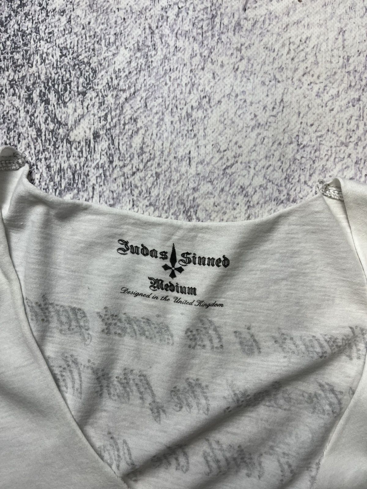 Vintage Vintage Judas Sinned Affliction Style Luxury Streetwear Tee Size US M / EU 48-50 / 2 - 6 Thumbnail