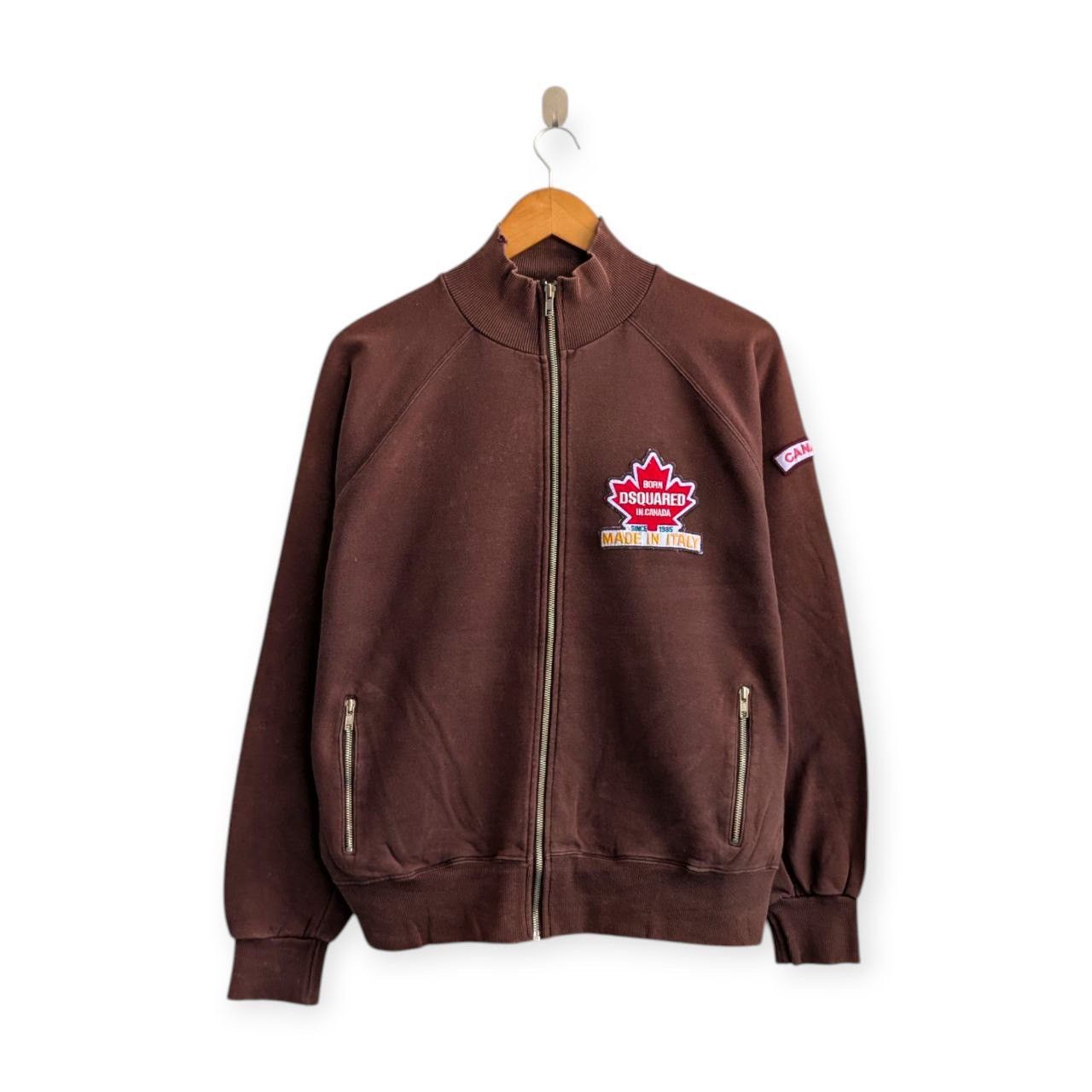 DSQUARED brown sweater patched