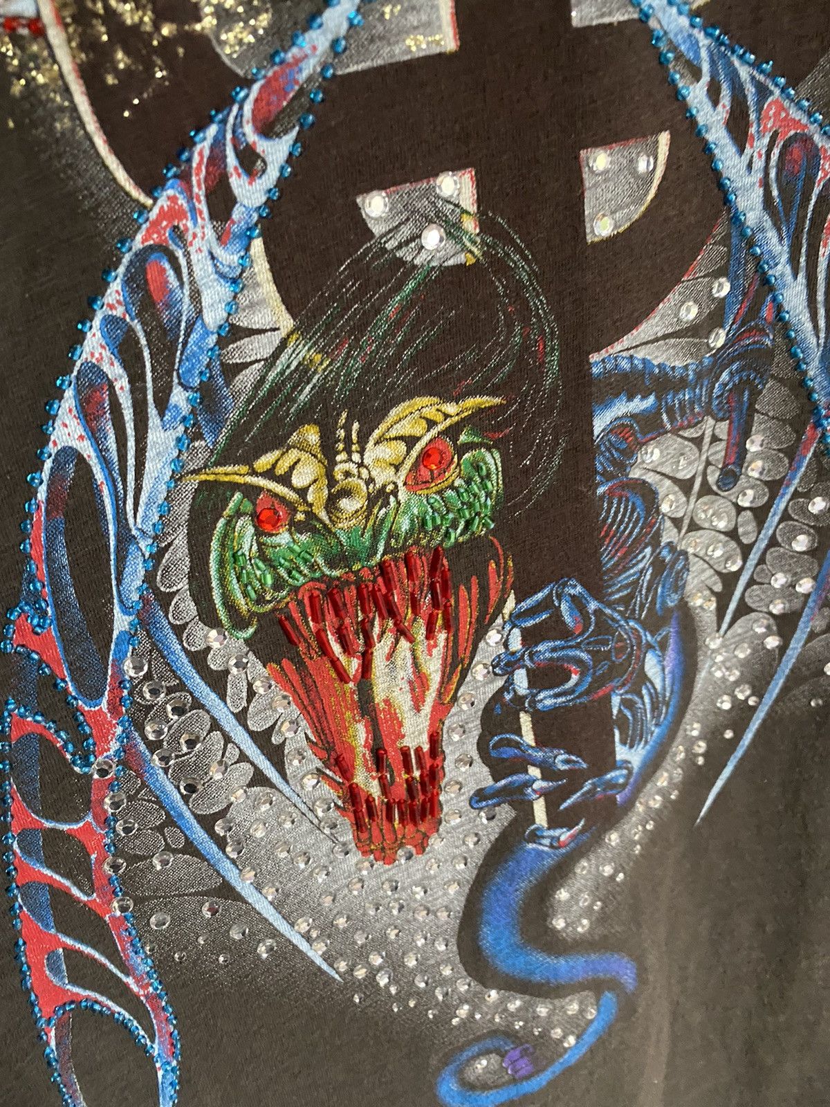 Band Tees × Judas Priest × Ringspun Ed hardy style Ringspun Judas Priest Single Stitch tshirt Size US M / EU 48-50 / 2 - 4 Thumbnail