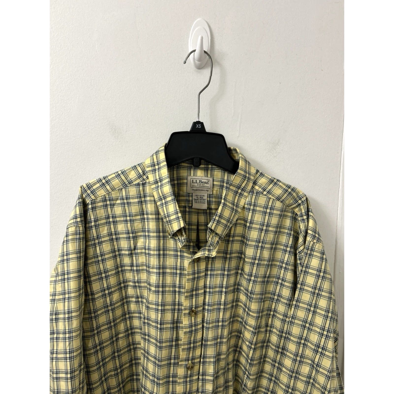 Vintage VINTAGE LL Bean Twill Sport Shirt Mens XL Yellow Plaid Button-Down 503307 Size US XL / EU 56 / 4 - 2 Thumbnail