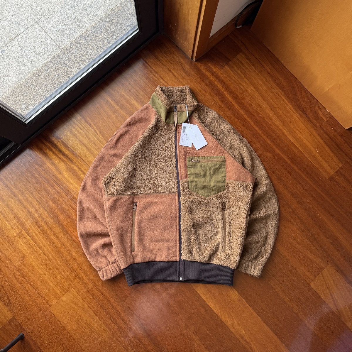 Helmut Lang Helmut Lang walnut patchwork fleece baggy fit size XS Size US XS / EU 42 / 0 - 1 Thumbnail