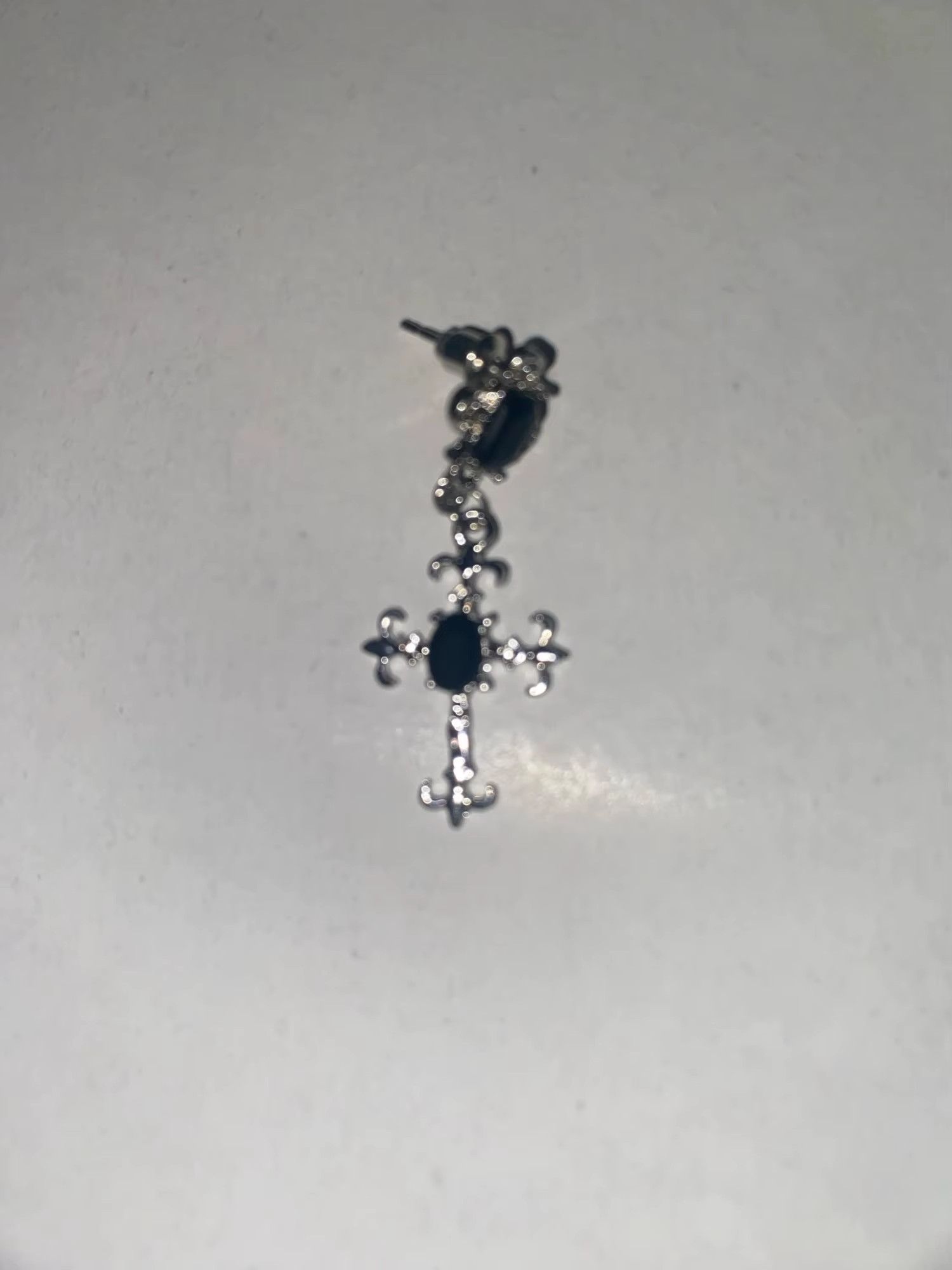 Jewelry × Vintage Gothic Punk Silver Dangle Earrings / Vintage Earring Size ONE SIZE - 4 Thumbnail