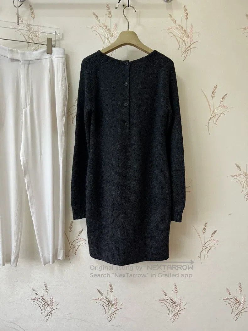 Loro Piana LORO PIANA Elegant deep gray cashmere knitted dress Size S / US 4 / IT 40 - 2 Thumbnail