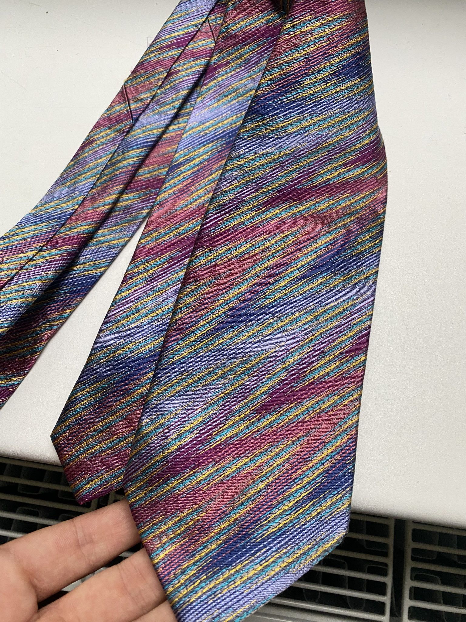 Designer × Missoni Missoni Tie Multicolor 100% Silk Made In Italy Size ONE SIZE - 3 Thumbnail