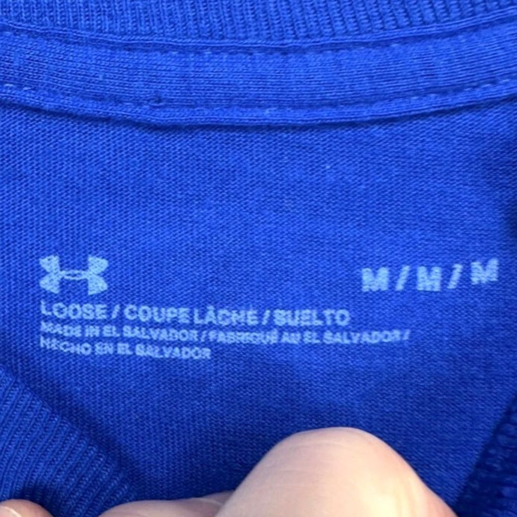 Under Armour Under Armour Mens Medium Blue Graphic Logo Crewneck Short Sleeve T-Shirt NEW Size US M / EU 48-50 / 2 - 4 Thumbnail
