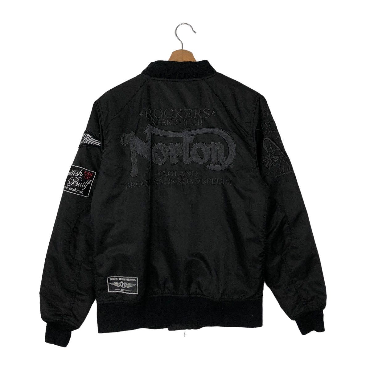 Japanese Brand 🔥90s VINTAGE SOFT LEATHER BOMBER JACKET NOTRON RACING STYLE Size US M / EU 48-50 / 2 - 7 Thumbnail